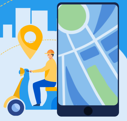 შეკვეთის მიტანის ავტომატიზაცია. ადგილმდებარეობა, შეკვეთა, მიწოდება, შოპინგი, პროდუქტი, კურიერი